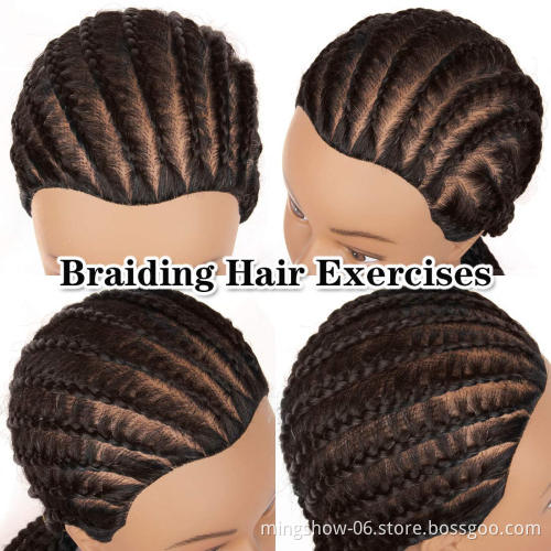 Black hairdressing training head barber training head 100 human hair afro training mannequin doll head